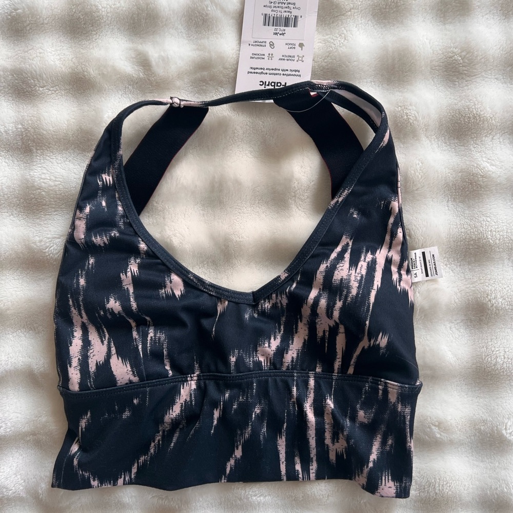 Stylish Black and Pink Sports Bra